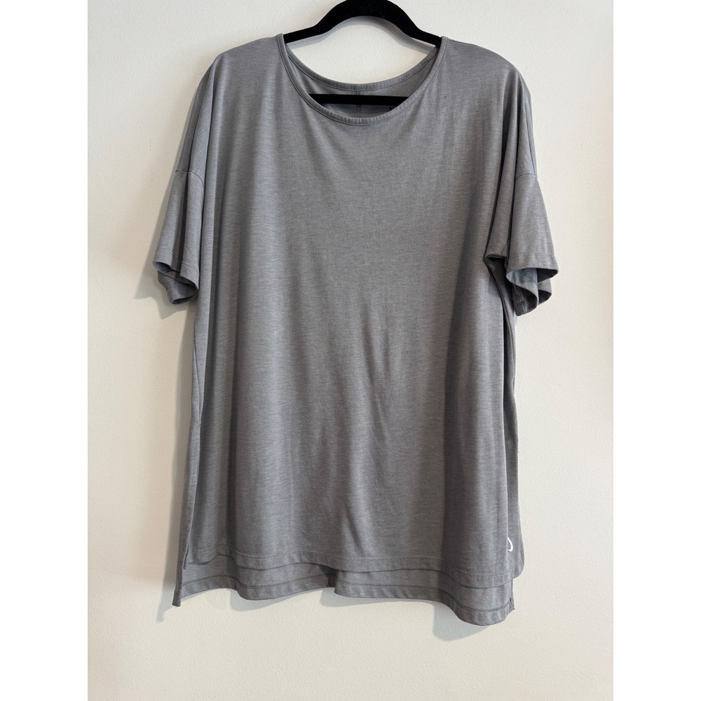 Nike Dri-FIT Oversized Training T-Shirt Women XL Gray Side Slits
